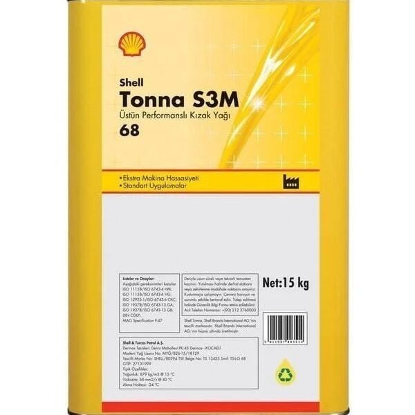 Shell Tonna S3 M 68 - 15 Litre Kızak Yağı
