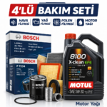 BOSCH Ford Transit Custom 2.0 Dizel Motul Eco-Lite 0W-20 8 Lt Motor Yağı Filtre Seti (2015-2023) 4 Lü