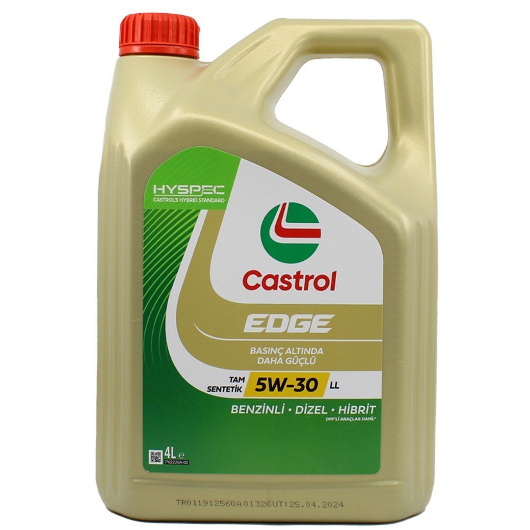 castrol-edge-5w30-4lt Castrol Edge 5W30 LL 4 Lt Tam Sentetik Partiküllü Motor Yağı - Görsel 1