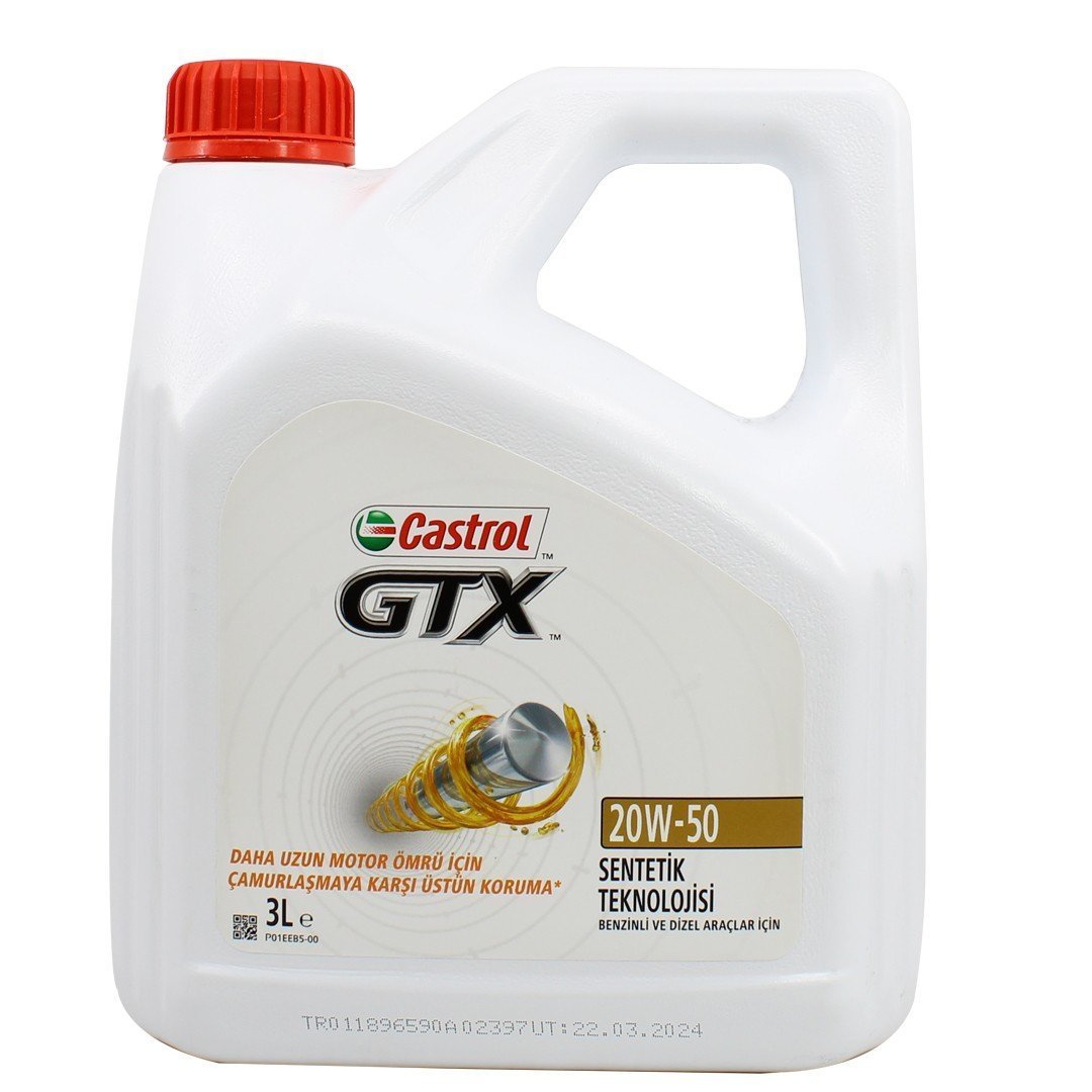 castrol-gtx-20w50-3lt-1 Castrol GTX 20W50 3 Lt Sentetik Motor Yağı - Görsel 1