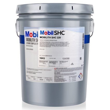 mobilith-shc-220-back-with-two-labels-1 Mobil Mobilith SHC 220 16 Kg Üstün Performanslı Gres - Görsel 1