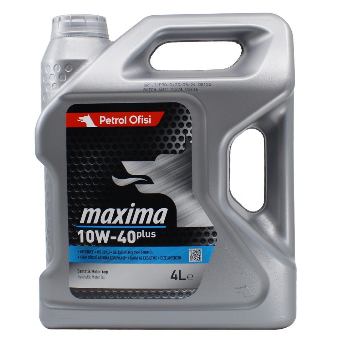 petrol-ofisi-maxima-10w40-plus-4lt Petrol Ofisi Maxima Plus 10W40 4 Lt Sentetik Motor Yağı - Görsel 1
